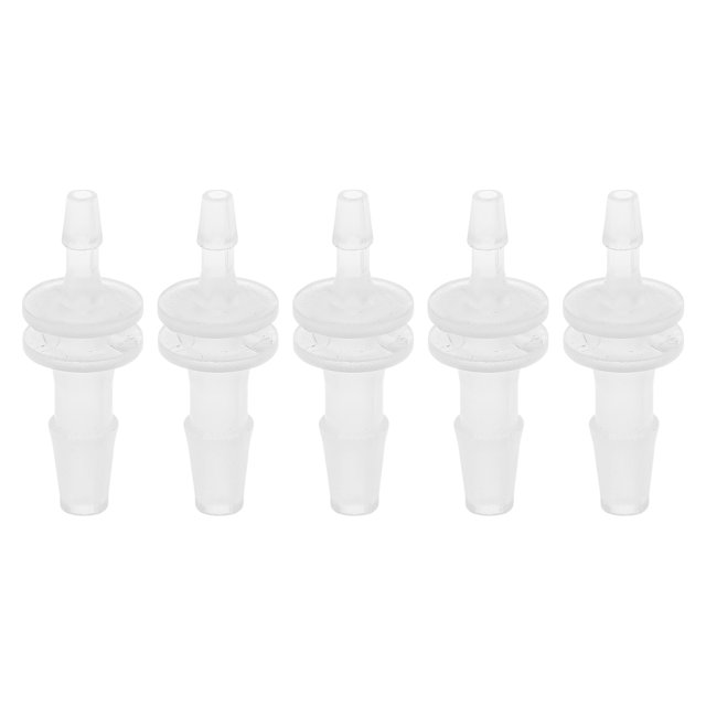 Conector de Tubería Recta de Plástico para Manguera Barb 3/32" x 5/32" OD Clear 5 Pcs