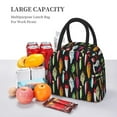 thumbnail image 5 of Rateoe Colorful Fishing Lures Pattern Lunch Bag Women, Lunch Box, Lunch Bag, Small Leakproof Lunch Tote Large Capacity Reusable Insulated Cooler Lunch Container, 5 of 6