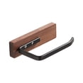 thumbnail image 4 of WeiLaiKeQi Walnut Wood Paper Holder Creative Toilet Paper Roll Rack Shop Garage Kitchen Black, 4 of 9