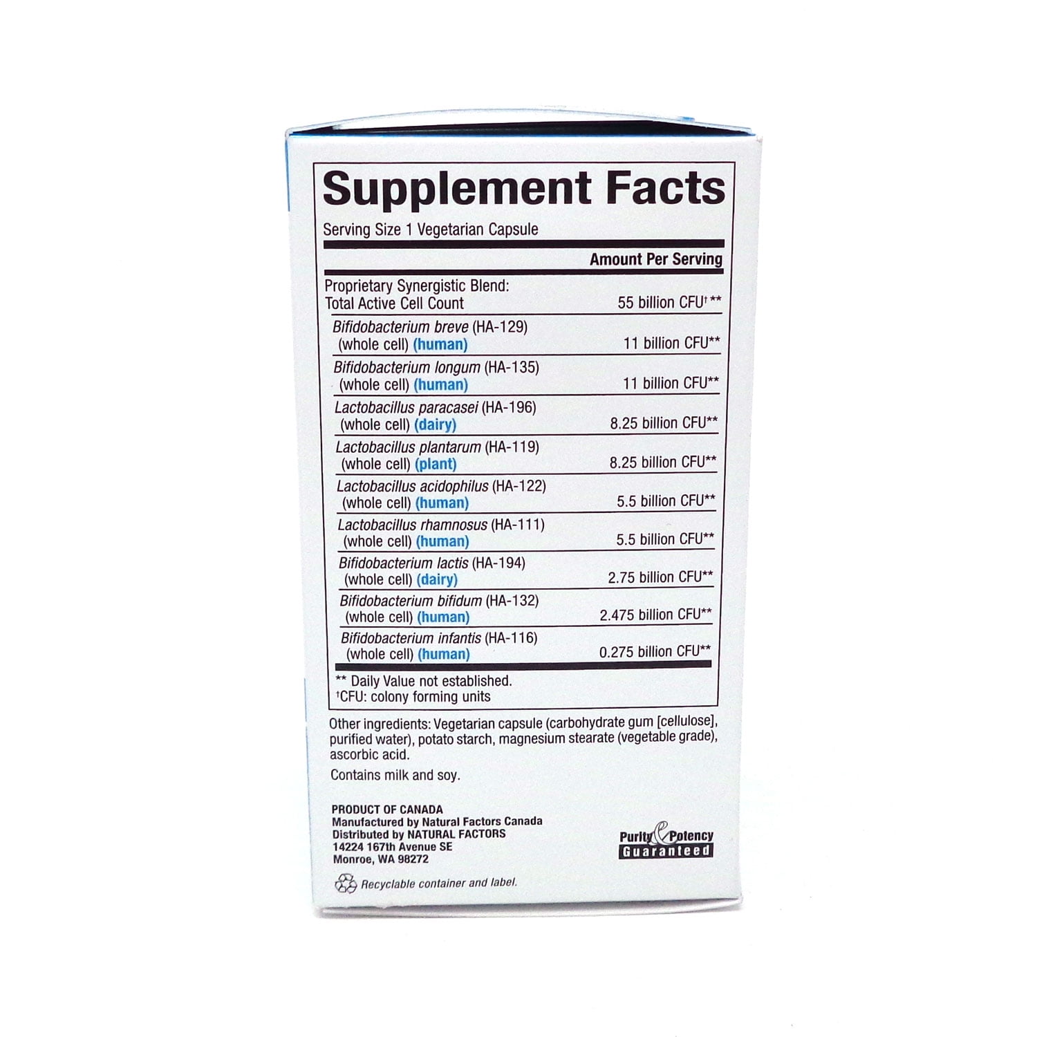 Natural Factors Ultimate Probiotic Critical Care, Supports Intestinal Restoration, 9 Strains, 55 Billion CFU