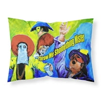 Carolines Treasures MW1108PILLOWCASE Mardi Gras Throw me something mister Fabric Standard Pillowcase Standard multicolor