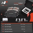thumbnail image 3 of A-Premium 12.56 inch (318.9mm) Front Vented Disc Brake Rotors + Ceramic Pads Kit Compatible with Select Toyota and Lexus Models - Highlander 06-07, RX330 04-06, RX350 07-09, RX400h 06-08, 6-PC Set, 3 of 8