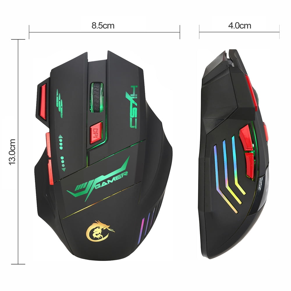 HXSJ H100 Gaming Mouse USB Wired Optical Game Mouse 5500 DPI Adjustable ...