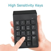 Wireless Number Pad, TSV Numeric Keypad Numpad, 18 Keys Financial Accounting Number Keyboard Extension for Data Entry in Excel for Laptop, PC, Desktop, Surface Pro, Notebook