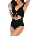 thumbnail image 5 of SEMPAI Women Sexy One Piece Swimsuits Ruffle Cut Out Bathing Suits High Waisted V Neck Monokinis Swimwear 2026 Swim Suit, 5 of 5