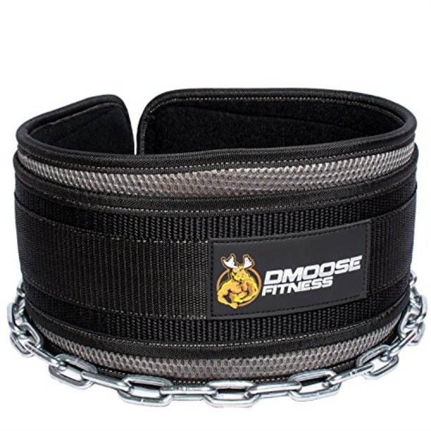 DMoose Fitness Premium Dip Belt with Chain ?€“ 36?€ Heavy Duty Steel