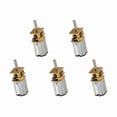 thumbnail image 1 of 5X JA12-N20 Model DC 12V 100RPM Torque Mini Motor Silver+Gold, 1 of 3