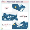 thumbnail image 4 of Dailycode Cotton Pajama Set Snug Fit Long Sleeve Top and Pants for 18M-8Y Clouds and Star, 4 of 7