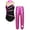 Hot Pink, variant on Doomiva Kids Girls 2Pcs Dance Leotard Outfits Dancewear Sleeveless Patchwork Dance Unitards and Metallic Pants Set Gold&Black 6