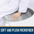 thumbnail image 4 of Soft Microfiber Bathroom Toilet Lid Cover, Machine Washable Seat Covers, 17.5x15, Stays in Place Rubber Backing, Fits Most Round, Elongated and Oblong Lids, Accessories Decor, Gray, 4 of 4