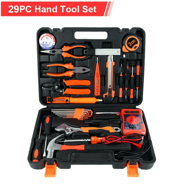 Hand Tool Set Household Repair Hand Tool Kit Woodworking Electrician Hand Tool Box DIY Ratchet Spanner Wrench Socket Set ,Widely Compatible