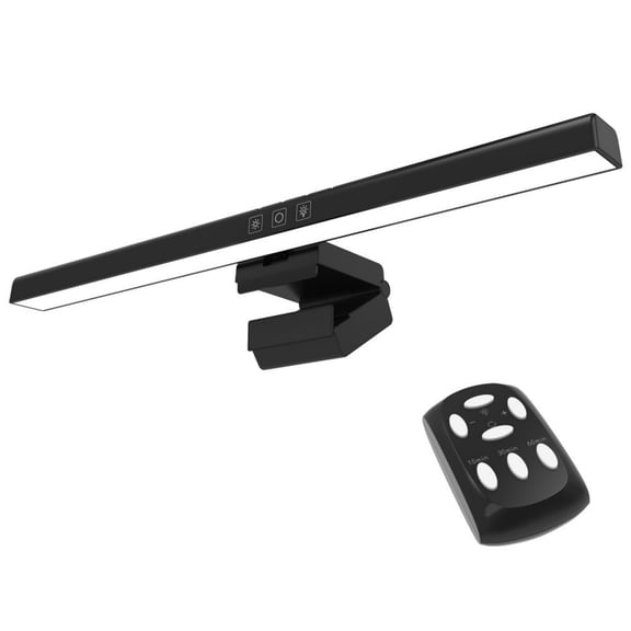 Monitor Light Bar with Timer Function Reading LED Task Lamp with Touch Control, RGB Dimmable Desk Lamp for Computer Screen Home Office, Easy Installation, Wireless Remote Control Lights