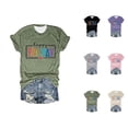 thumbnail image 1 of T-shirts d'Enseignante « Happy Friday » pour Femmes 2026 Été Tendance Manches Courtes Col Rond T-Shirts Graphiques « Funny Friday Weekend », 1 of 3