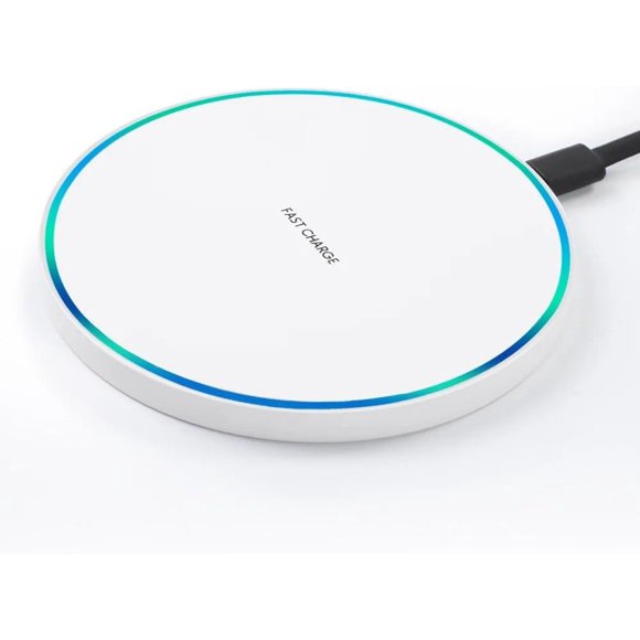 shiyou-Fast Charge Wireless Charging Pad, White, QI Charging for Samsung Galaxy S22/S22+/S21/S20/S10, Fast Charging for iPhone 16/15/14/13/12/11 Series, Slim Design Great for on The go