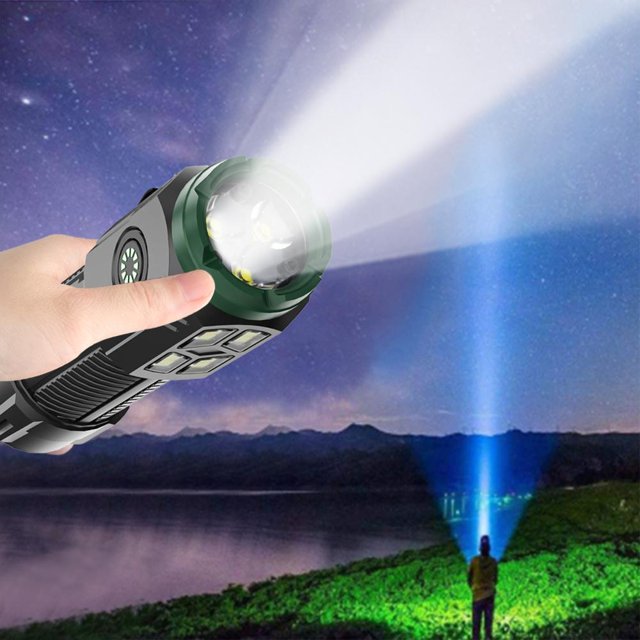 Feltree Rechargeable Flashlights LED Flashlights Super Bright High Powered Light Powerful Handheld Hunting Flashlight for Emergency Hiking