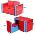 thumbnail image 3 of Costway Sillón Sofá Combinable para Niños en PVC Espuma Conjunto de Mesa y Silla Multifuncional Infantil, 3 of 10