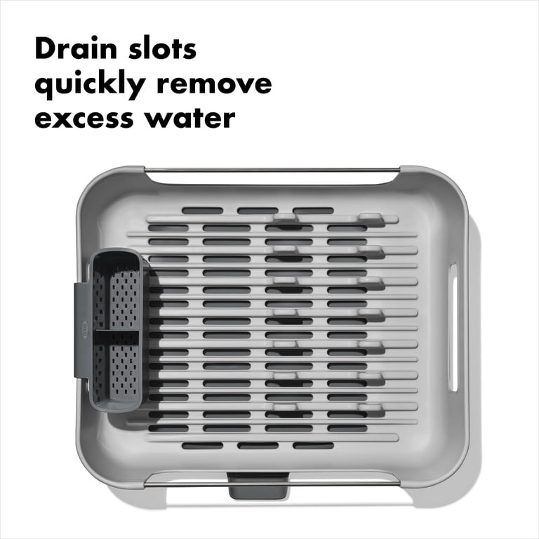 OXO Large Capacity Dish Rack, Gray photo 5