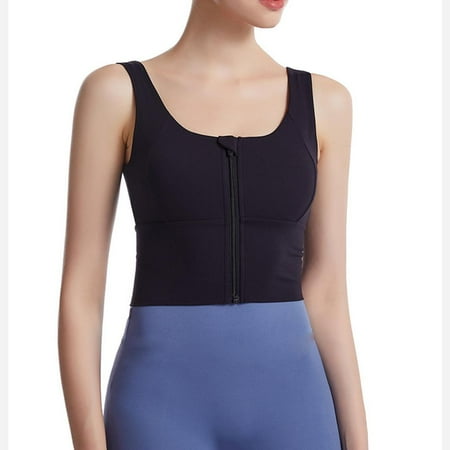 

Women with Front Zipper Push Vest Shockproof Black