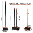 thumbnail image 6 of JEHONN Broom and Dustpan Set for Home, Long Handle Lightweight Broom Set with Comb Teeth (Orange Black), 6 of 7