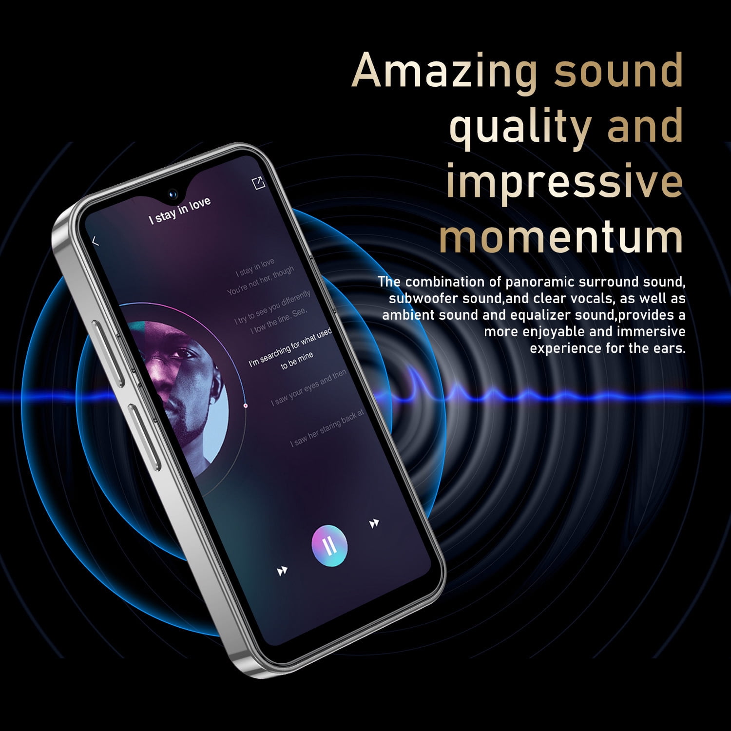 Mini 4G Smartphone Unlocked with 4.3 Inch Full Screen, Android Smart Phone Dual SIM Dual Camera 2750mAh Facial Recognition Bluetooth WiFi Student Pocket Cellphone (Grey)