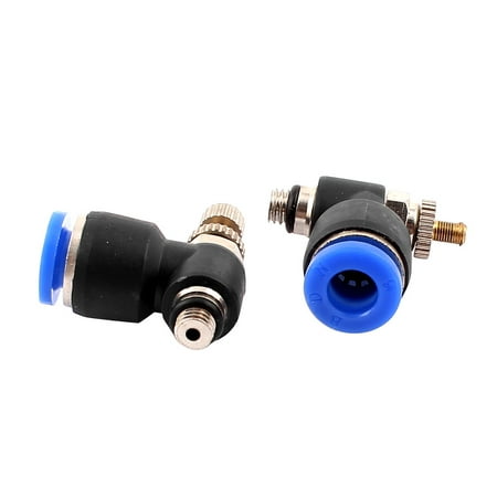 - 2 Pcs 6mm to M5 Male Thread Push in Connect Fitting Pneumatic Speed Controller