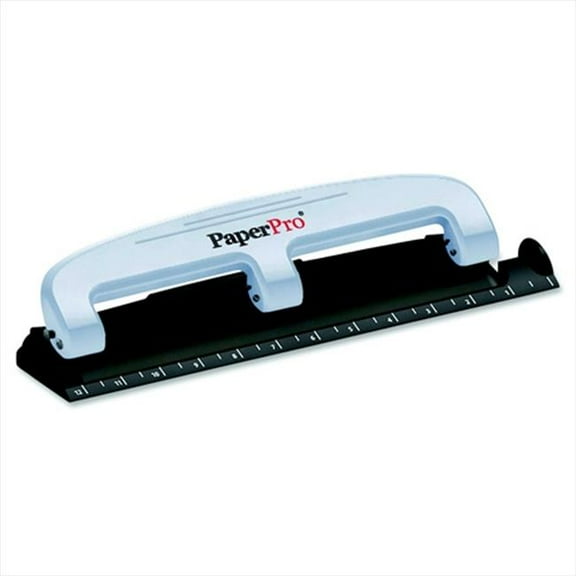 PAPERPRO  3-Hole Punch - Black & Silver