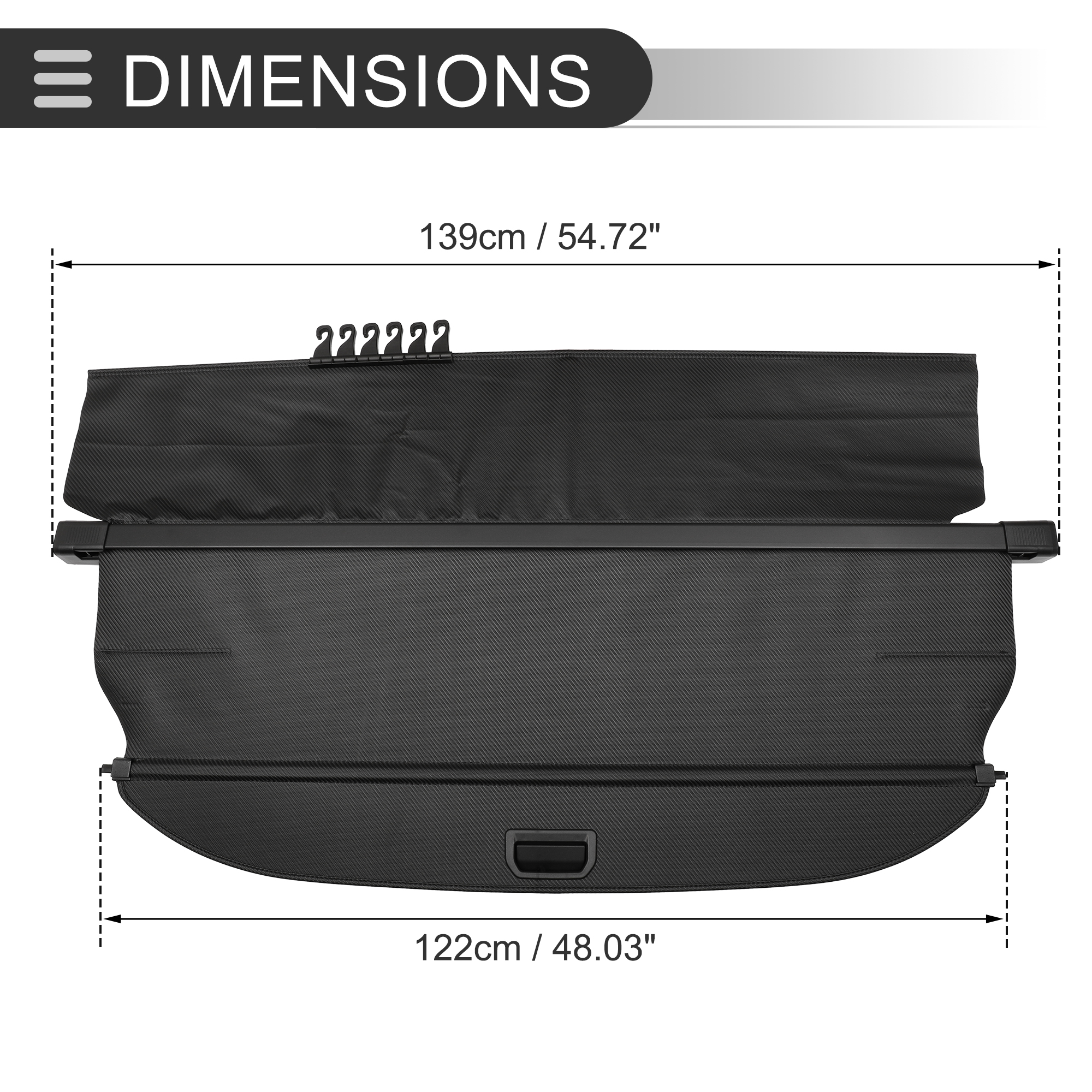 Unique Bargains Car Trunk Cargo Cover for Ford Edge 2015-2022 Rear Trunk Parcel Shelf