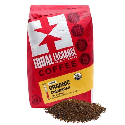 Equal Exchange Colombian Ground Organic Coffee 12 oz (Pack of 6)