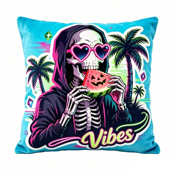 Halloween Throw Pillow Covers 18x18 Inch, Rustic Linen Printed Decorative Square Pillowcases, Farmhouse Holiday Cushion Covers for Couch Sofa Living Room Bedroom Outdoor Home Decor