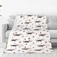 thumbnail image 4 of Cauagu Dachshund Dog Pattern Flannel Bed Blankets,Fleece Blanket Comfortable Air Conditioning Blanket for Sofa Bed Travel Couch & Living Room -40"x30", 4 of 8