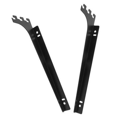 WORGEOUS  2 Pcs Track Shelving Large Switch Shelf Brackets Shelves Black