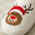 thumbnail image 2 of Xfvqtps Christmas Slippers Fuzzy Slippers for Womens Cute Santa Claus Elk Deer Fleece Lined Flat Thick Bottom Memory Foam Close Toe Comfortable Non-Slip Warm Winter House Slippers Khaki, 2 of 7