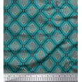 thumbnail image 1 of Soimoi Rayon Fabric Flamingo & Moroccan Damask Decor Fabric Printed Yard 56 Inch Wide, 1 of 3
