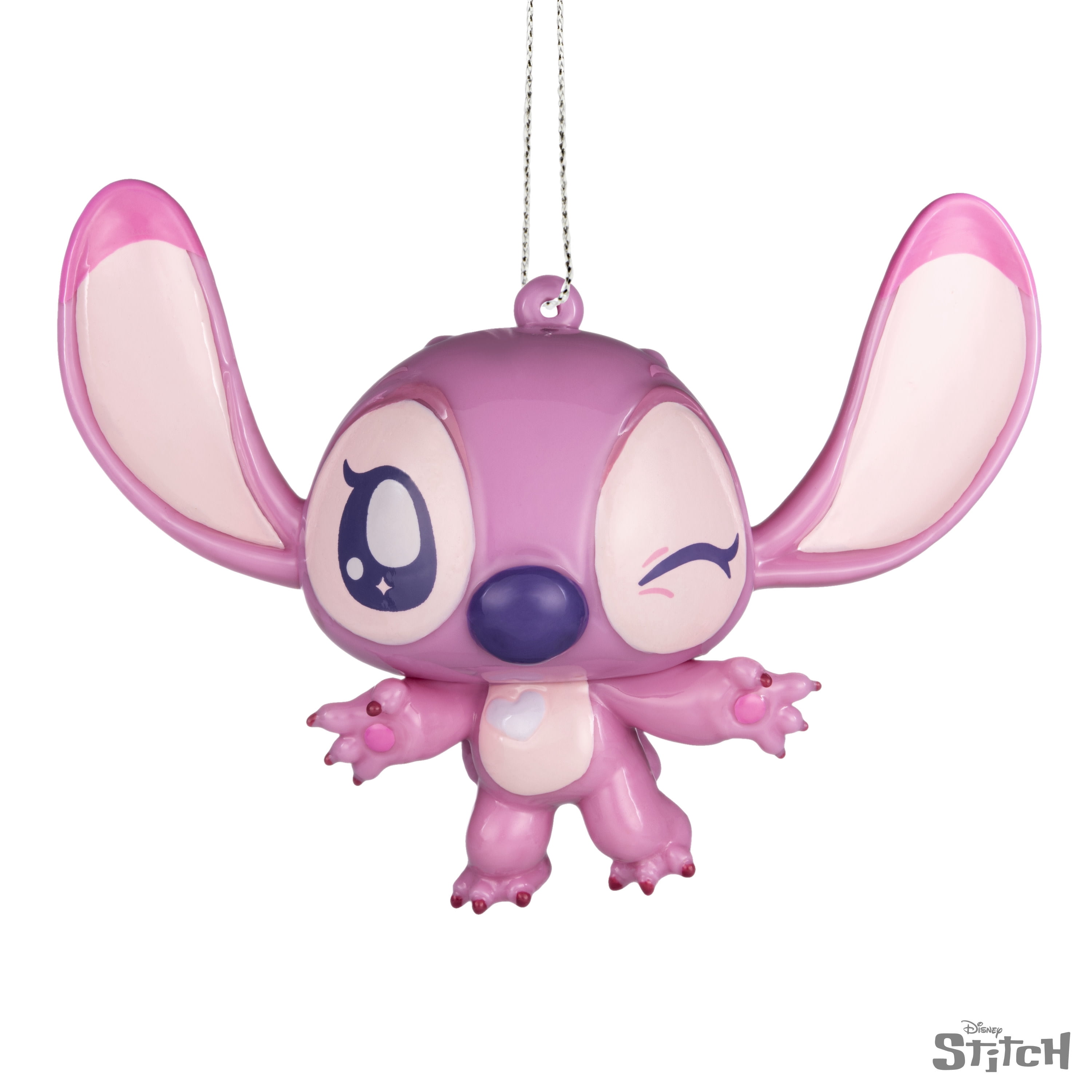 Hallmark Christmas Ornament (Disney Stitch Angel, Shatterproof), 1 Count