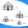 thumbnail image 7 of Giantjellies Kitchen Sink Strainer, Stainless Steel Sink Drain Strainer, Dishwasher Safe, Pack of 4 4.5",3.5",2.95",0.7", 7 of 7