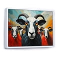 thumbnail image 2 of Designart "Abstracted Flock Colorful Sheep Abound" Animals Floater Framed Wall Art Print, 2 of 7