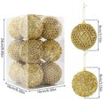 thumbnail image 5 of 12 bolas de Navidad de 8 cm para árbol de Navidad, adornos colgantes grandes con purpurina blanca y roja para el hogar, regalo de Año Nuevo 2025, 5 of 5