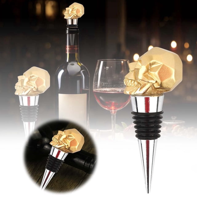 WIFKLSIIPG 1PC Preservation Plug Metal Glass Skeleton Stoppers Stoppers Vacuum Creative Bottle Stopper Bottle Plug Decor Party Accessory