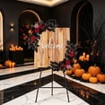 thumbnail image 5 of 2-Piece 25.59 Inch Gothic Dark Red and Black Artificial Flower Swags for Halloween Wedding Welcome Sign, Silk Rose Floral Arch Decor, 5 of 7