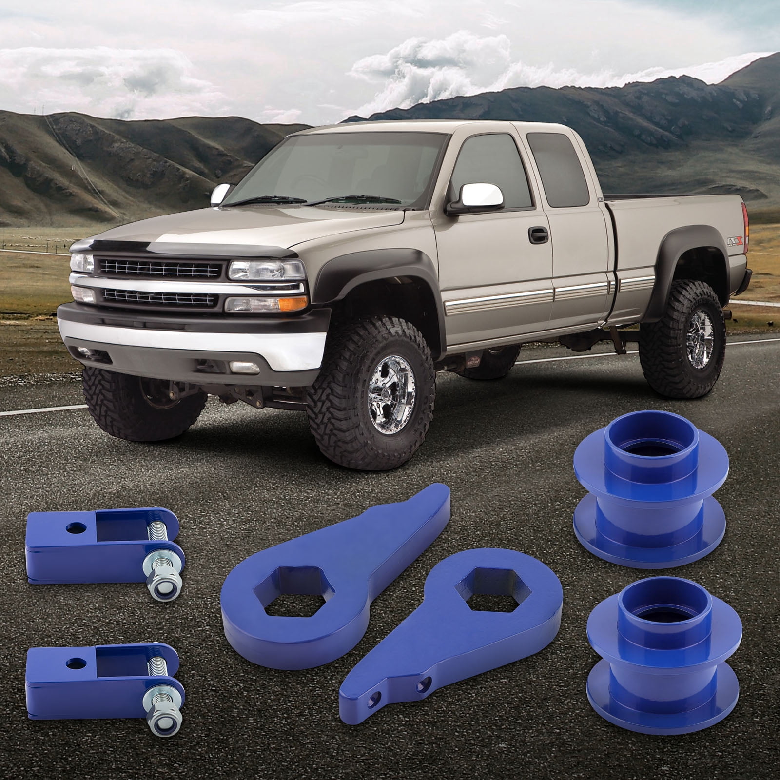 Adjustable 1-3" Front 2" Rear Lift Kit For Chevy Tahoe Suburban 1500 2000-2006