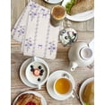 thumbnail image 4 of Purple Flowers Kitchen Dish Towels for Drying Dishes Set of 3, Spring Floral Bows Lines Vintage Beige Waffle Weave Microfiber Hand Tea Bathroom Towels Quick Dry & Absorbent Towel 15.7x23.6, 4 of 7