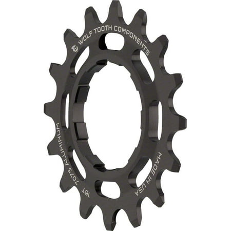 Wolf Tooth Components Single Speed Aluminum Cog: 16T, Compatible with 3/32