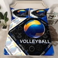 thumbnail image 2 of jejeloiu Volleyball Sport Bed Sheets,Boys Ball Game King Sheets For Kids 4pcs, 2 of 7