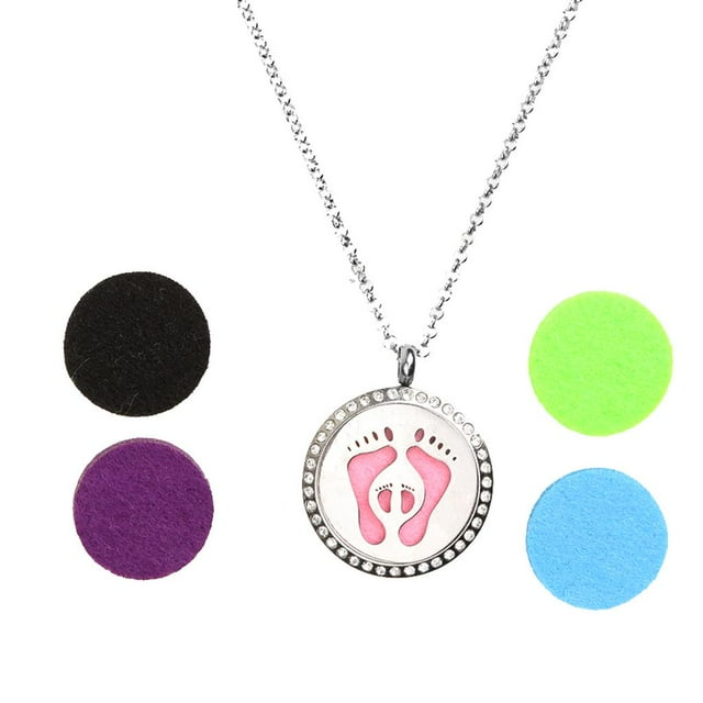 Colr con colgante de difusor de aceite esencial de aromaterapia de cristal Zulema Collar pendiente
