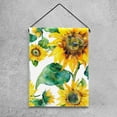 thumbnail image 4 of Watercolor Sunflower Green Leaves Decorative Garden Flag for All Seasons, 12 x 18 Inch Small Vertical Double Sided Outside Decoration for Yard Farmhouse, 4 of 6