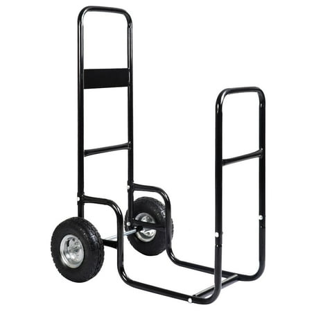 Costway Firewood Carrier Log Wood Mover Hauler Fire Rack Caddy Cart Dolly Rolling