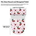 thumbnail image 7 of COEQINE Toilet Lid Dust Cover 2 Piece Set, Stretchable Easy Installation Polyester Fabric Toilet Cover Set for Indoor Decoration, Cherry Flower Polka Dot Pink, 7 of 7