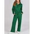 thumbnail image 2 of Franhais Women 2 Pcs Fall Sets Tracksuits Solid Color Sweatshirt and Drawstring Sweatpants for Activewear Workout Outfits Set, 2 of 9