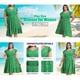 thumbnail image 3 of GRACE & GRANDEUR Vestido A-Line de Talla Grande para Mujeres con Mangas de Volante y Escote en V Floral para el Día de la Madre, con Cintura Elástica y Bolsillos, 3X Verde, 3 of 7