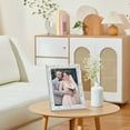 thumbnail image 2 of REGALWOVEN Shiny Picture Frames, Metal Photo Frame with Real Glass, Display for Wedding Gift Home Tabletop Decor Silver 5x7, 2 of 5